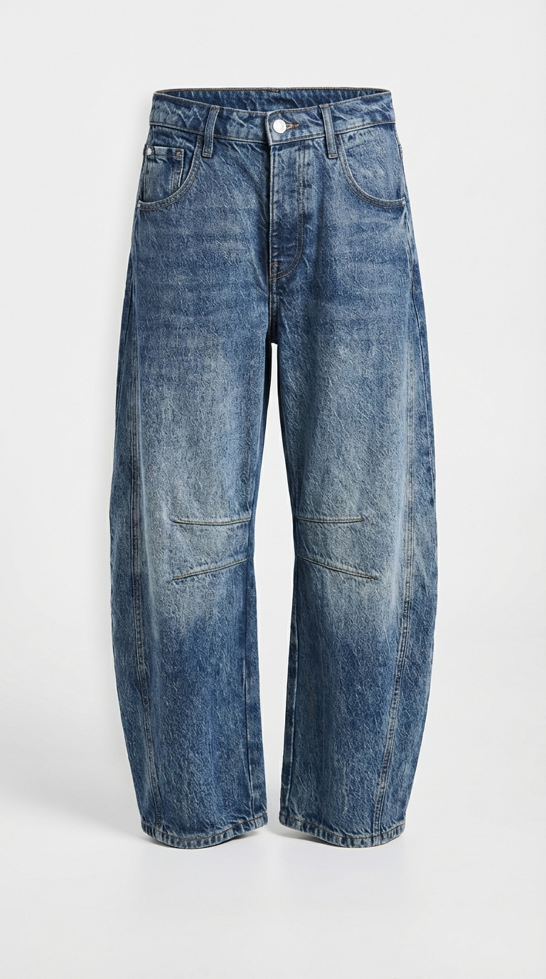 Storma - High Stretch Mid-Rise Barrel Jeans Blue