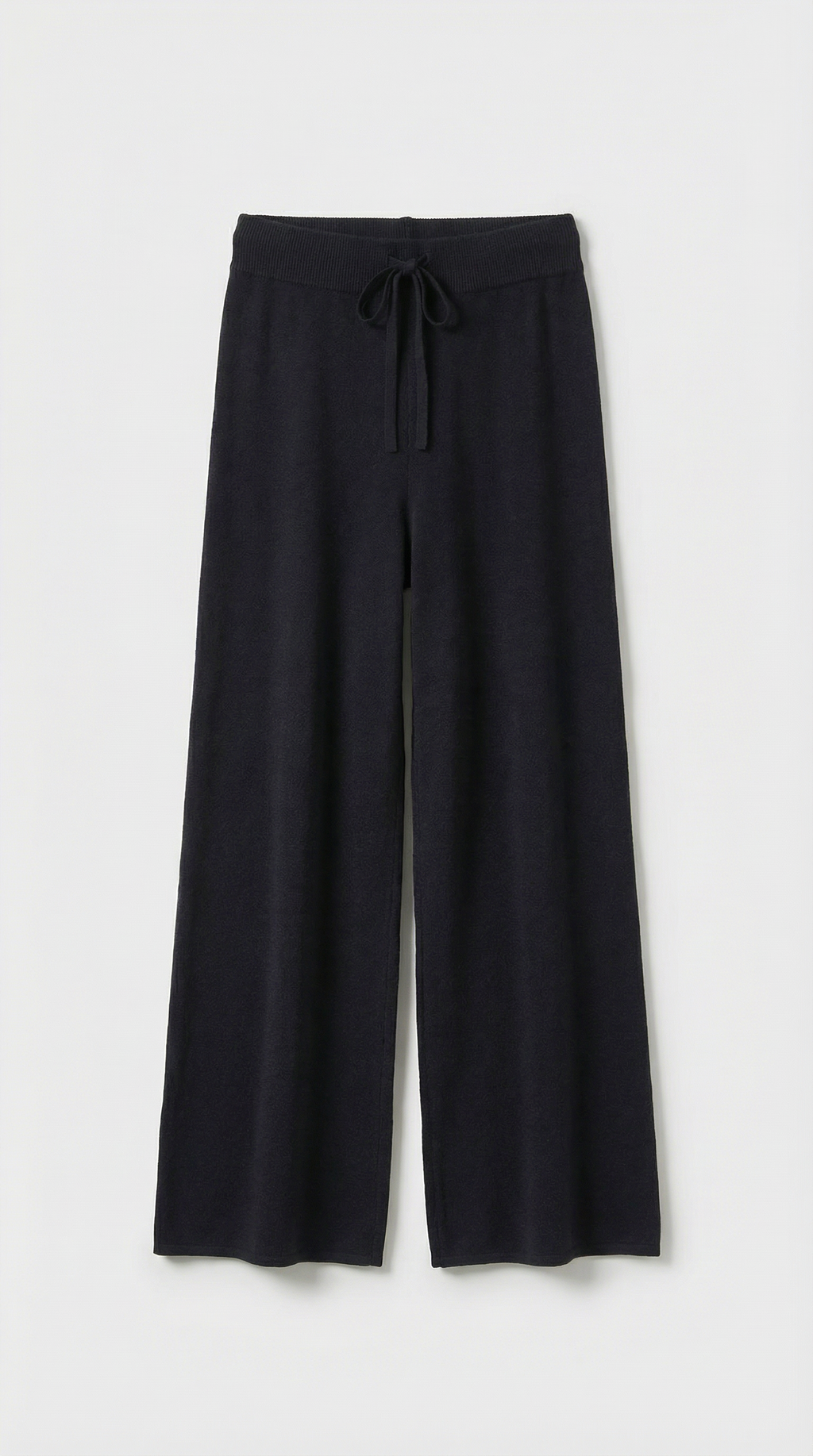 Vilo - 100% Wool Set with Thick Sweater and Wide Pants Black