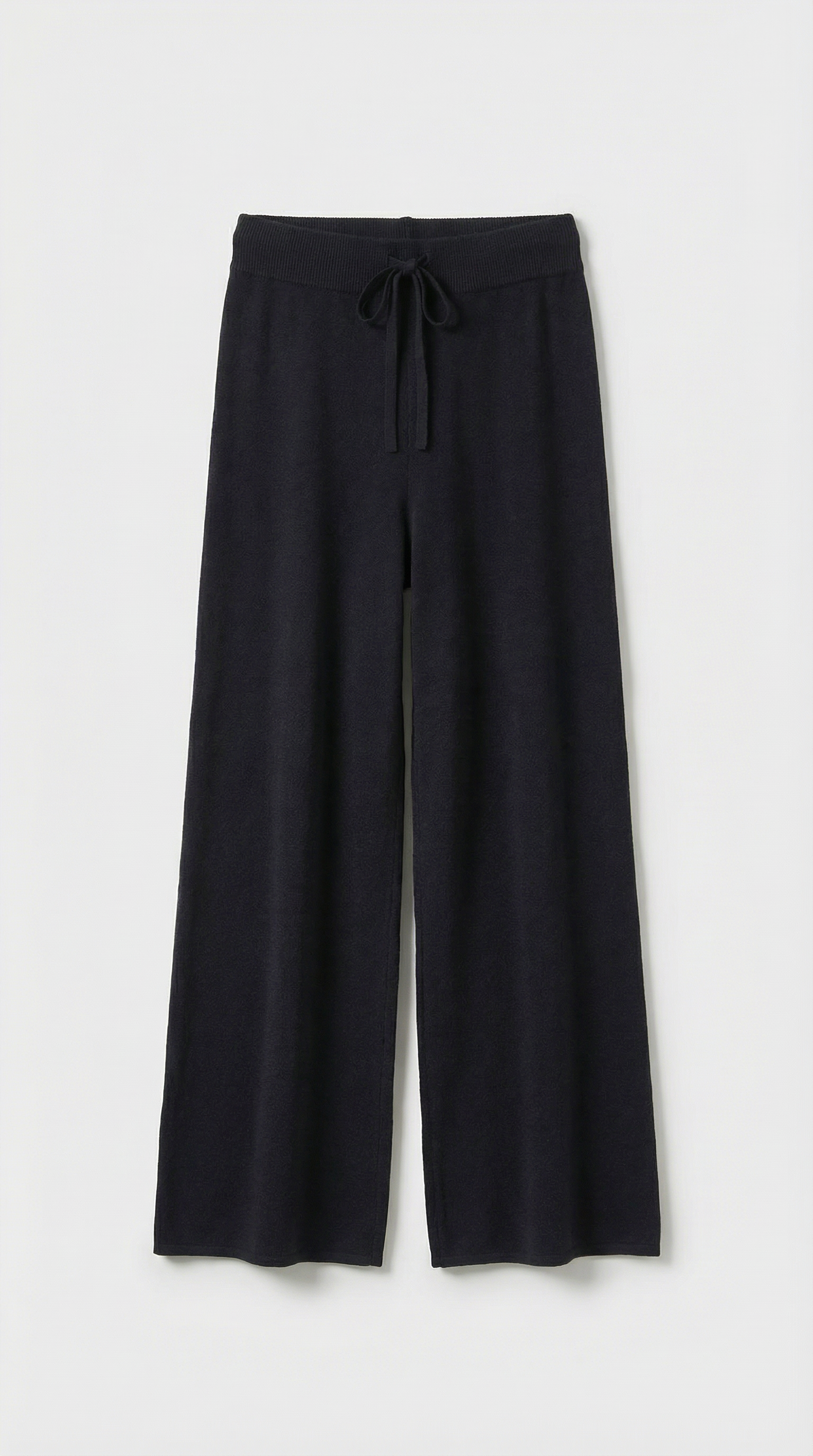 Vilo - 100% Wool Set with Thick Sweater and Wide Pants Black