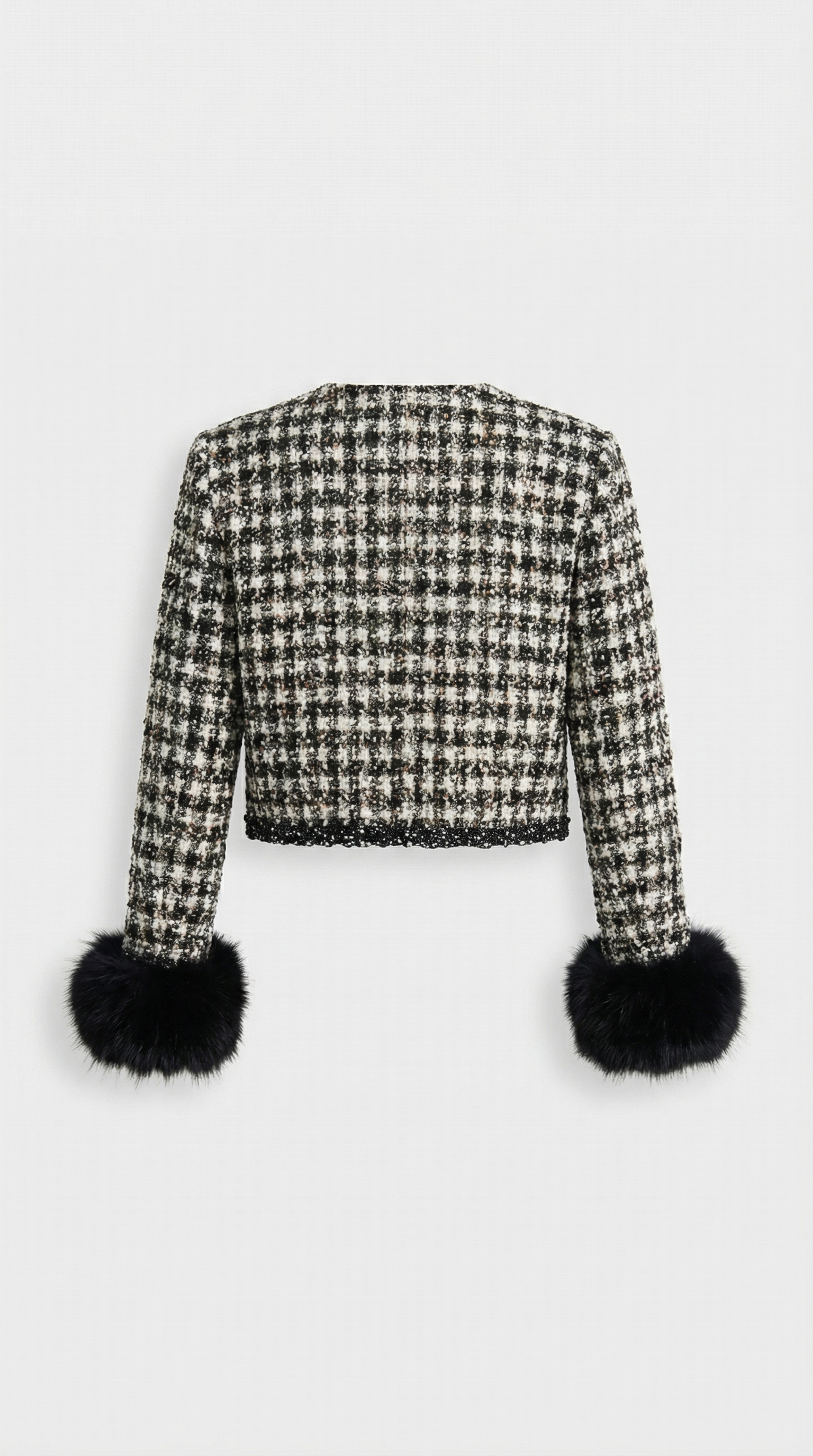 Criss - Chic Cotton Padded Blazer with Vegan Fur Cuff