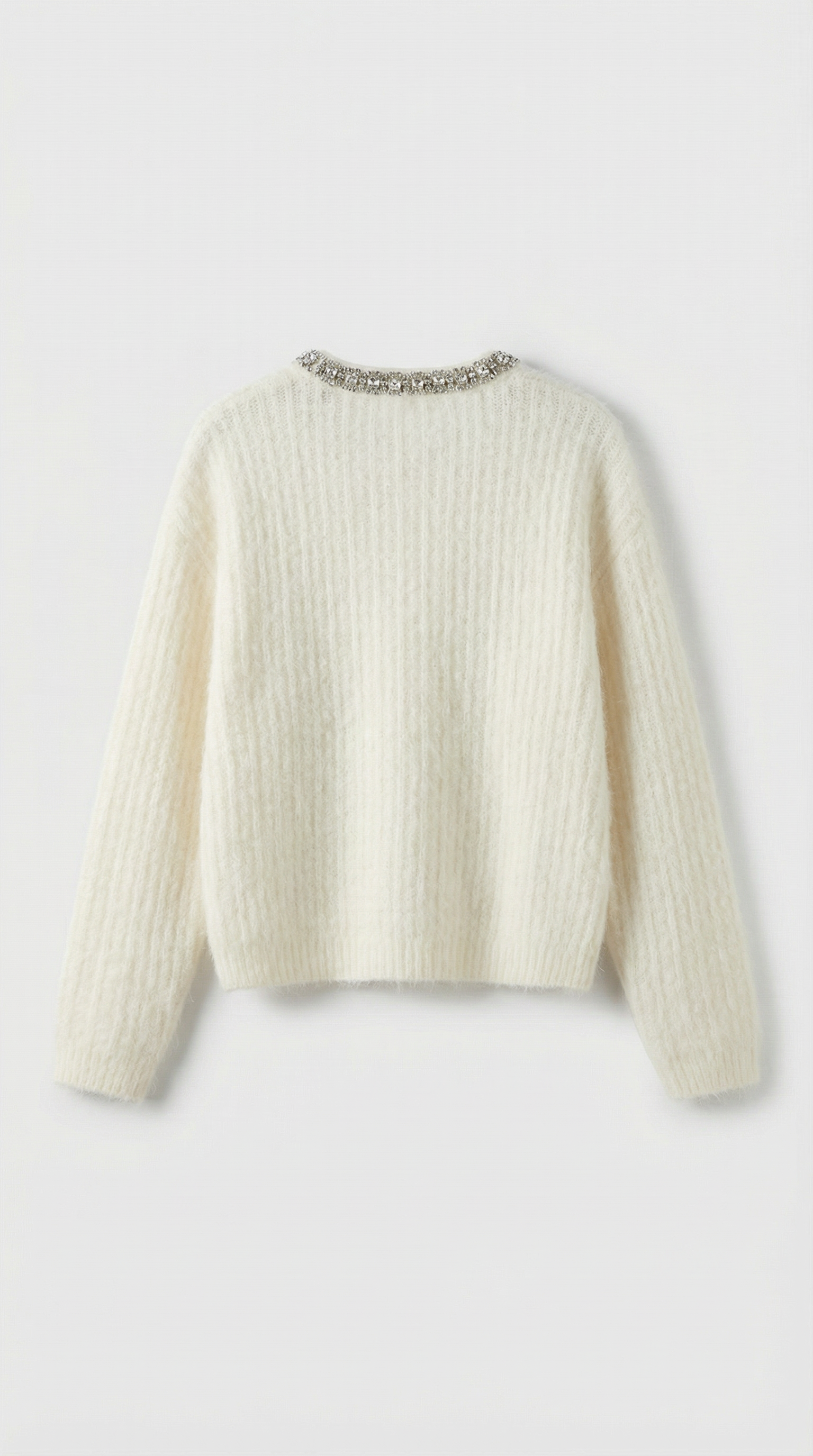 Rime - Heavy-Embroidered French Style Diamond Decorated Cardigan