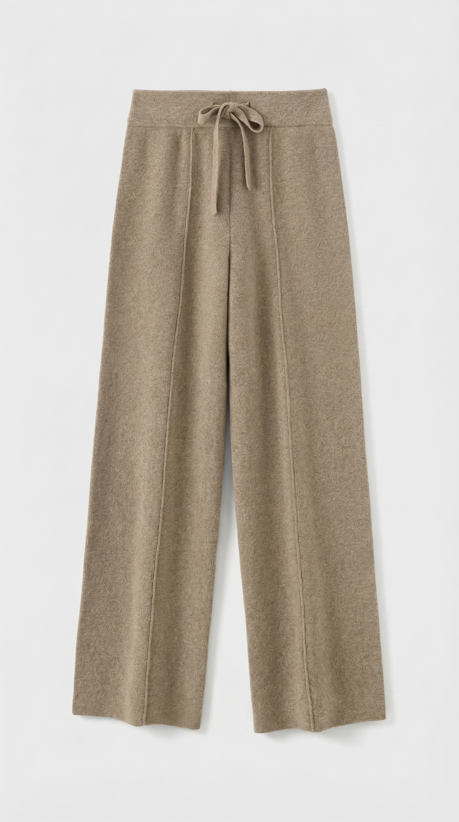 Milos - 100% Merino Woolen Wide Leg Pants Beige