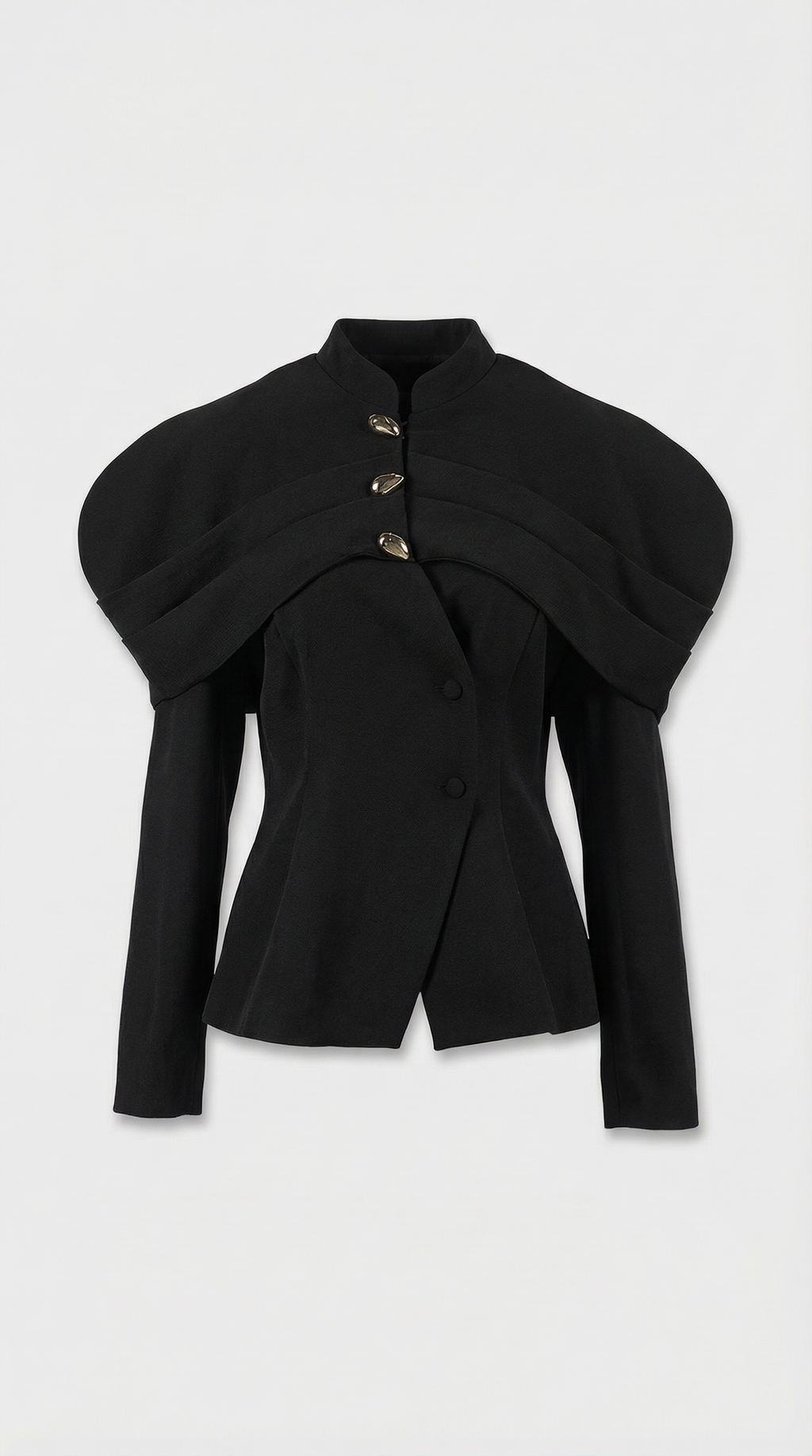 Obsidian - Gold Buttons Elegant Blazer Jacket