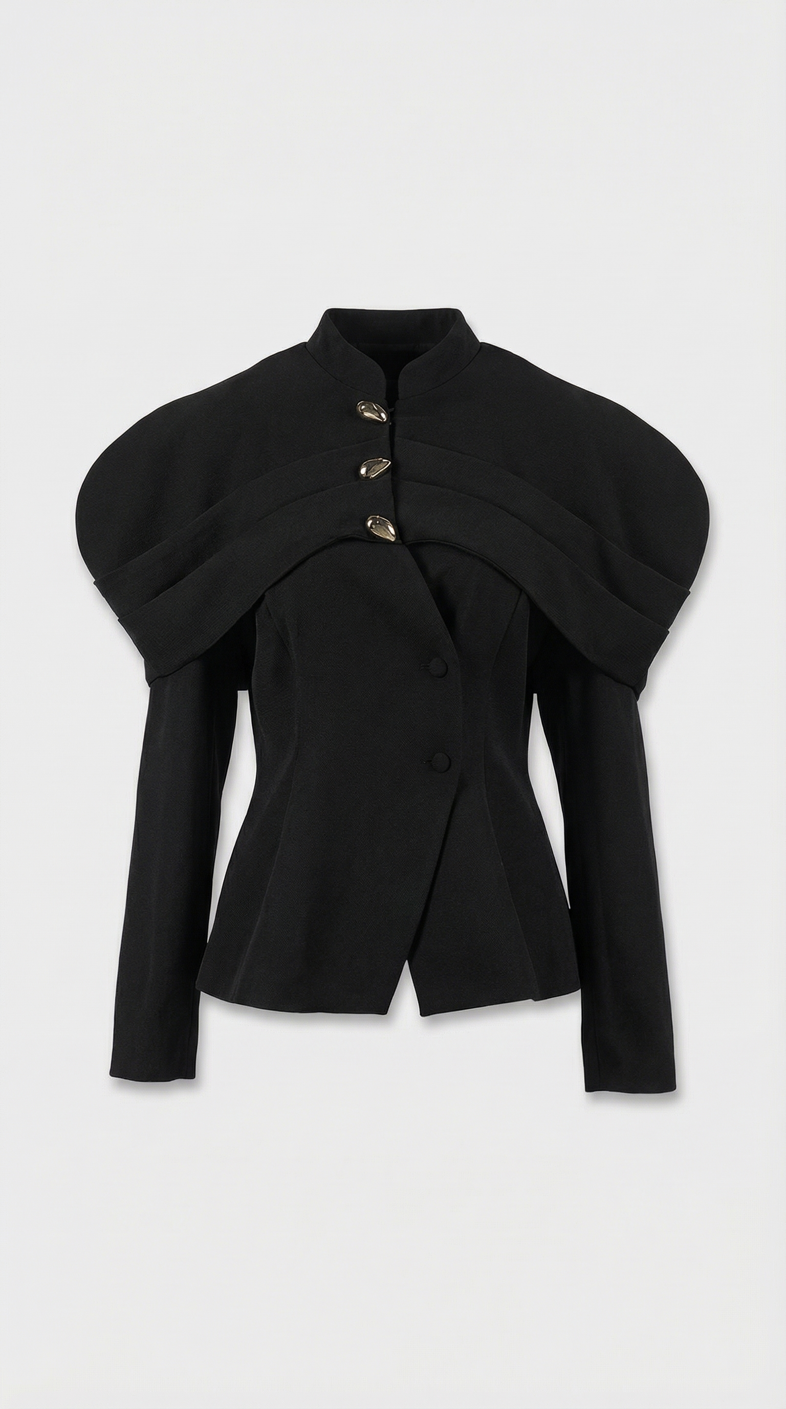 Obsidian - Gold Buttons Elegant Blazer Jacket