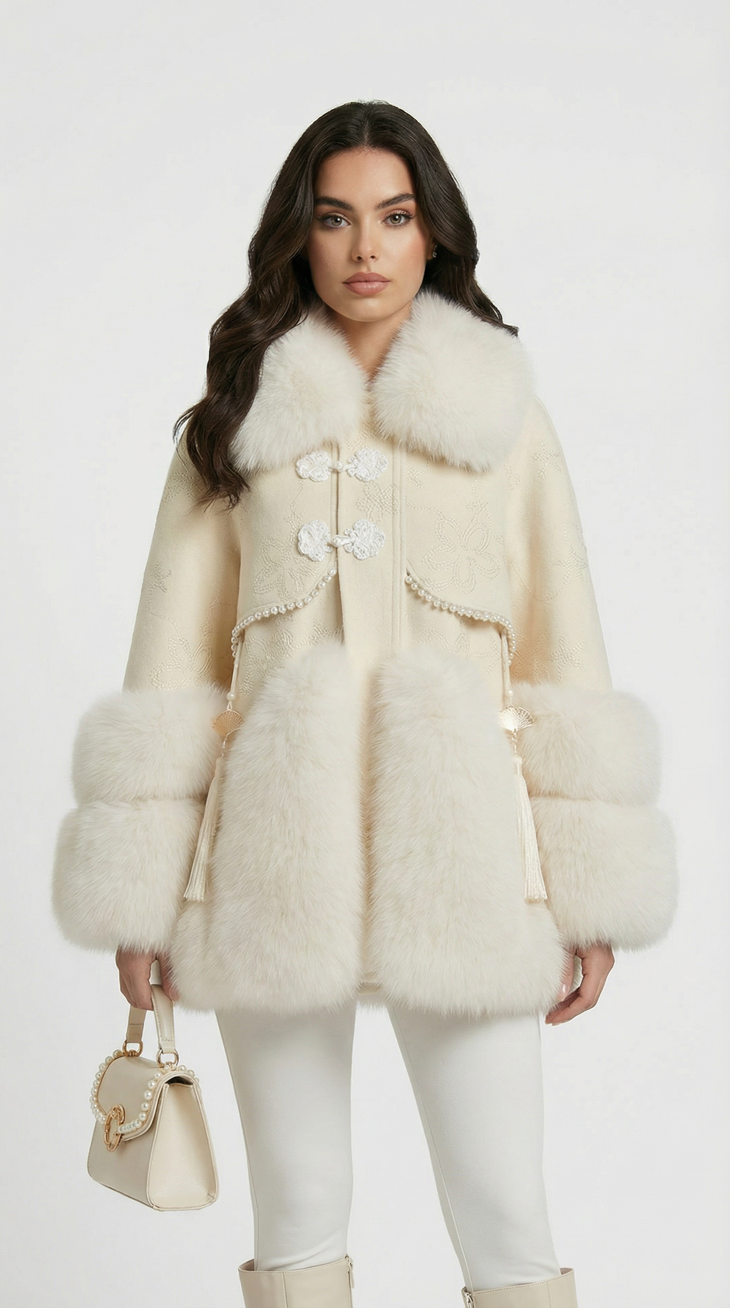 Aeris - Vegan Fox Fur and Down Jacket