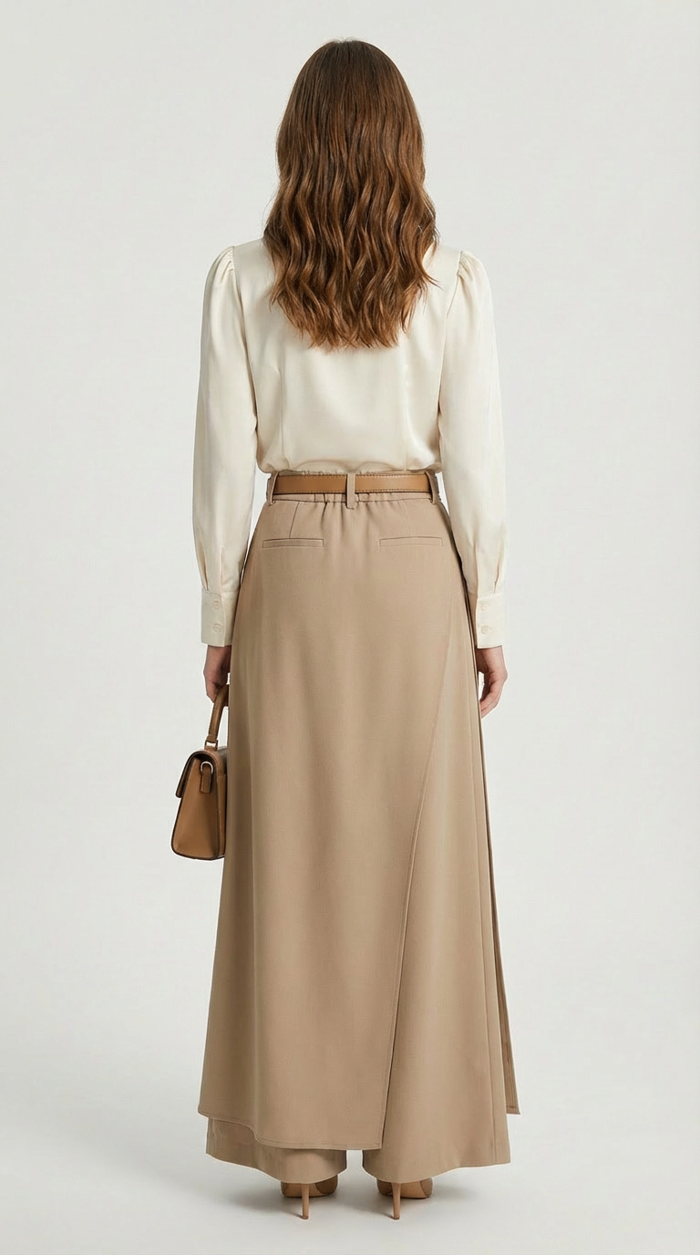 Elnora - Spliced Wide-Leg Trousers