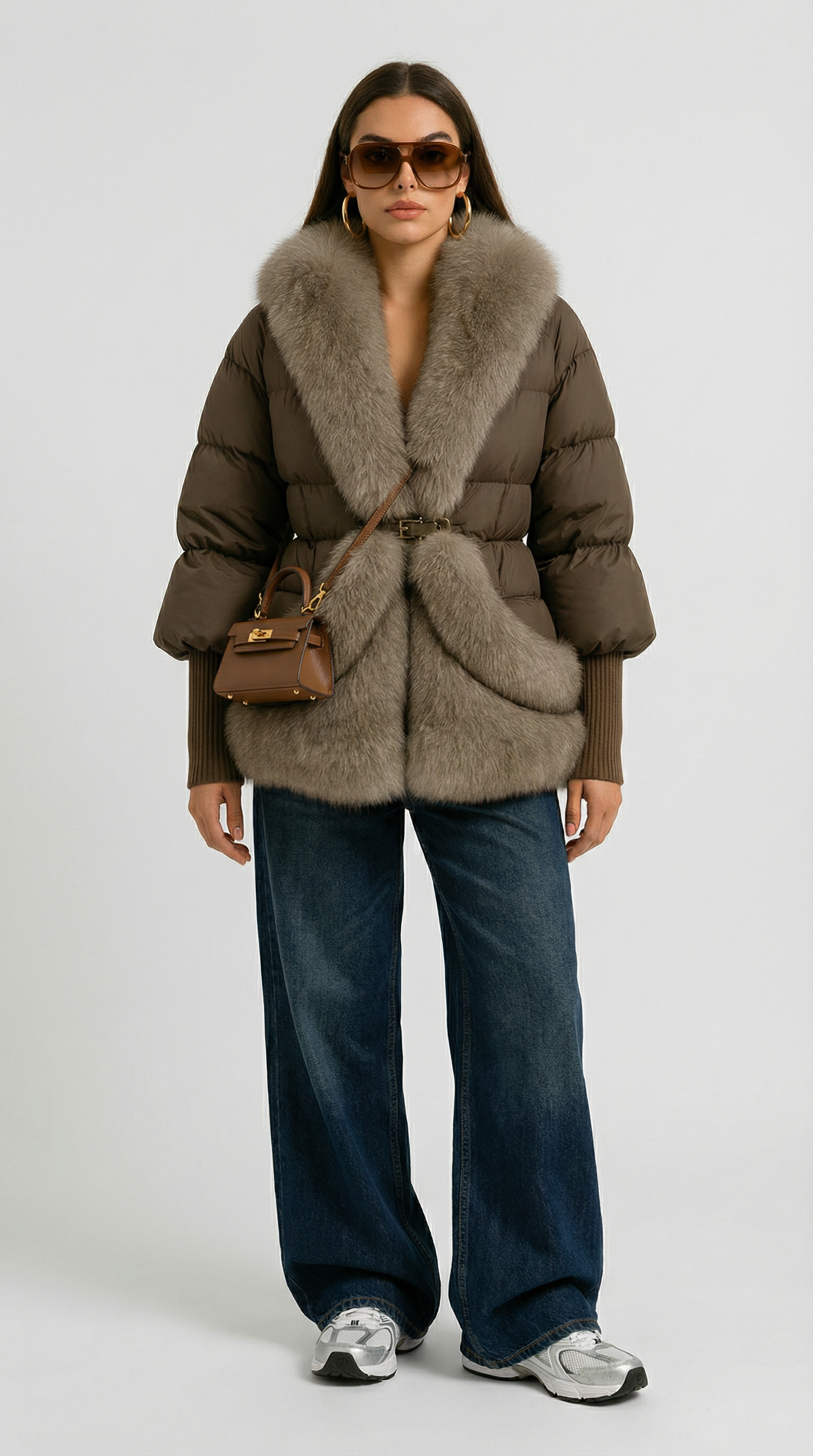 Plume - Puffer Jacket with Premium Goose Down and Natural Fox Fur Collar