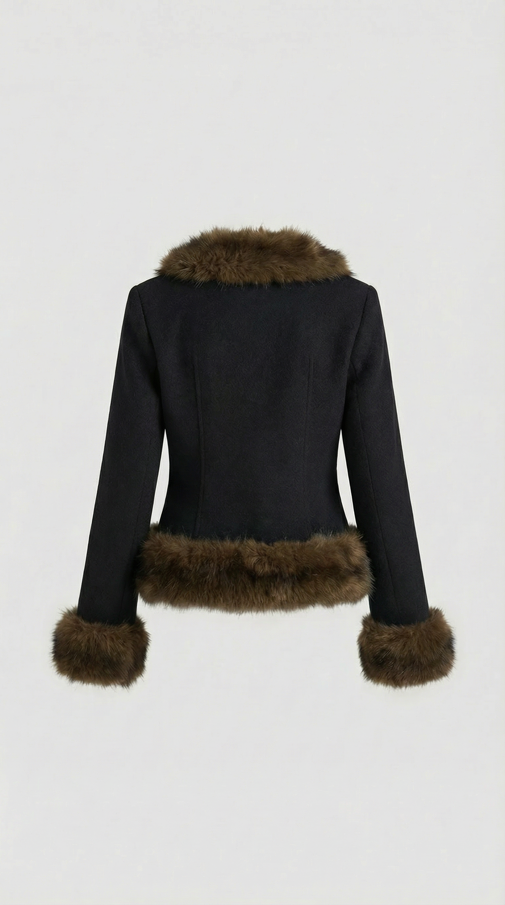 Noctis - Vegan Fur Collar Short Coat