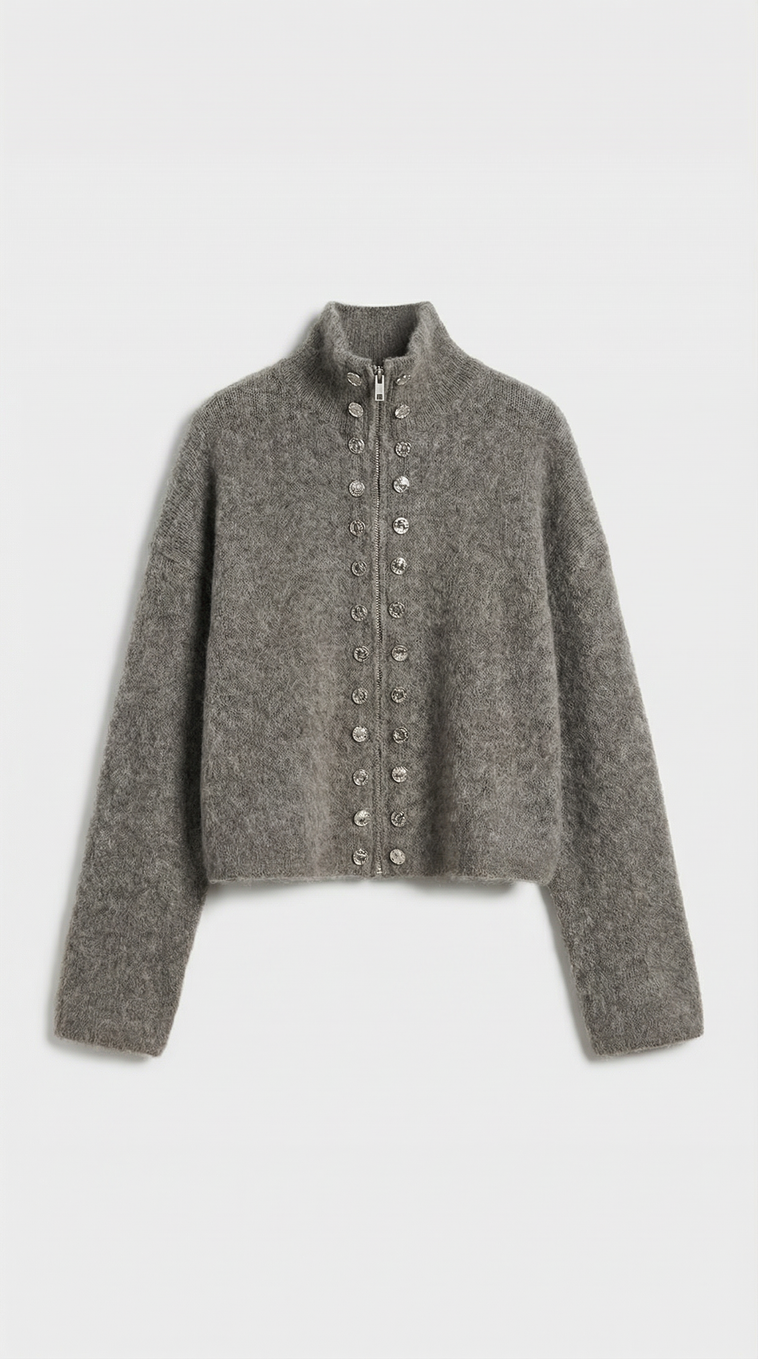 Heron - Double Breasted Fluffy Knitted Cardigan