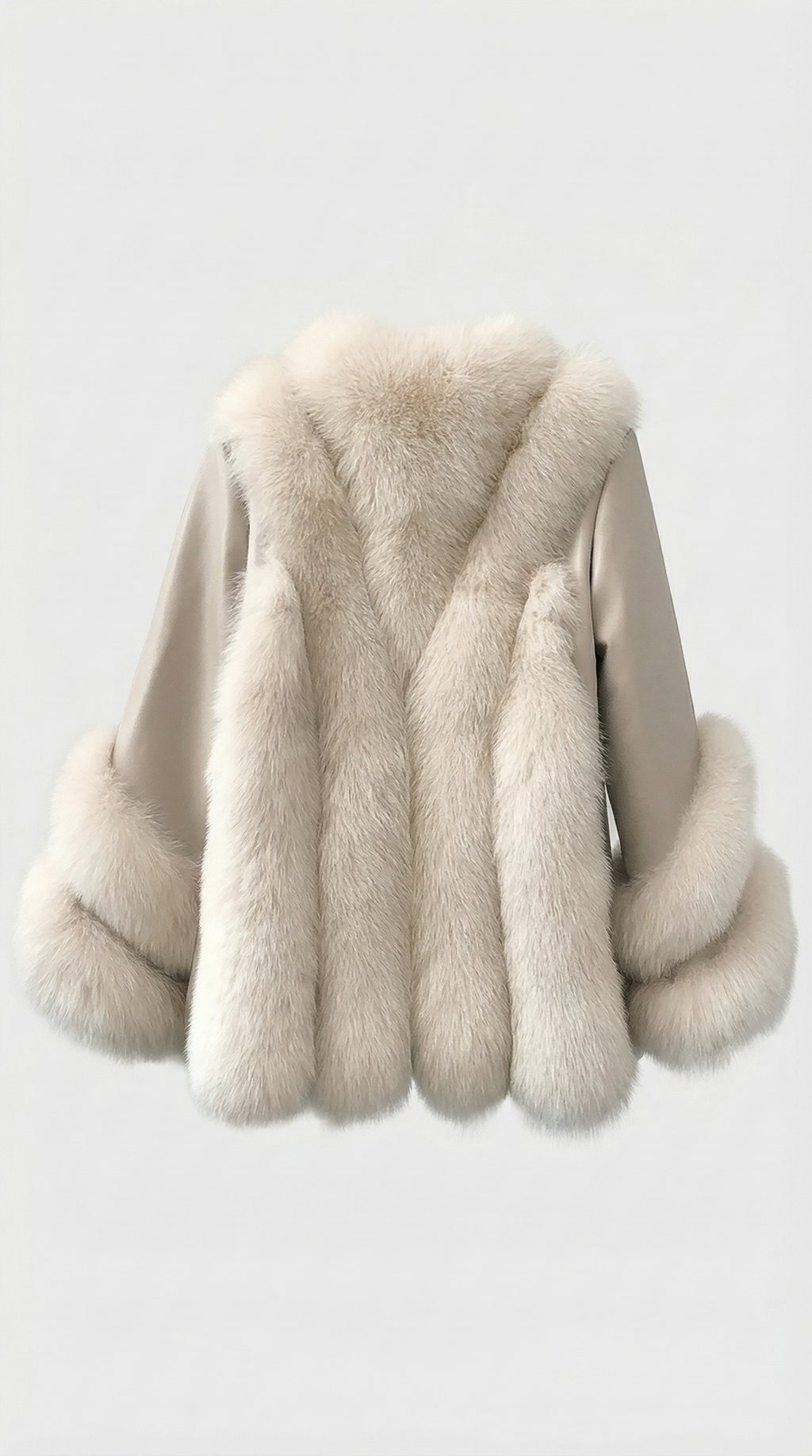 Esker – Fox Fur and Sheepskin Classic Coat Ivory
