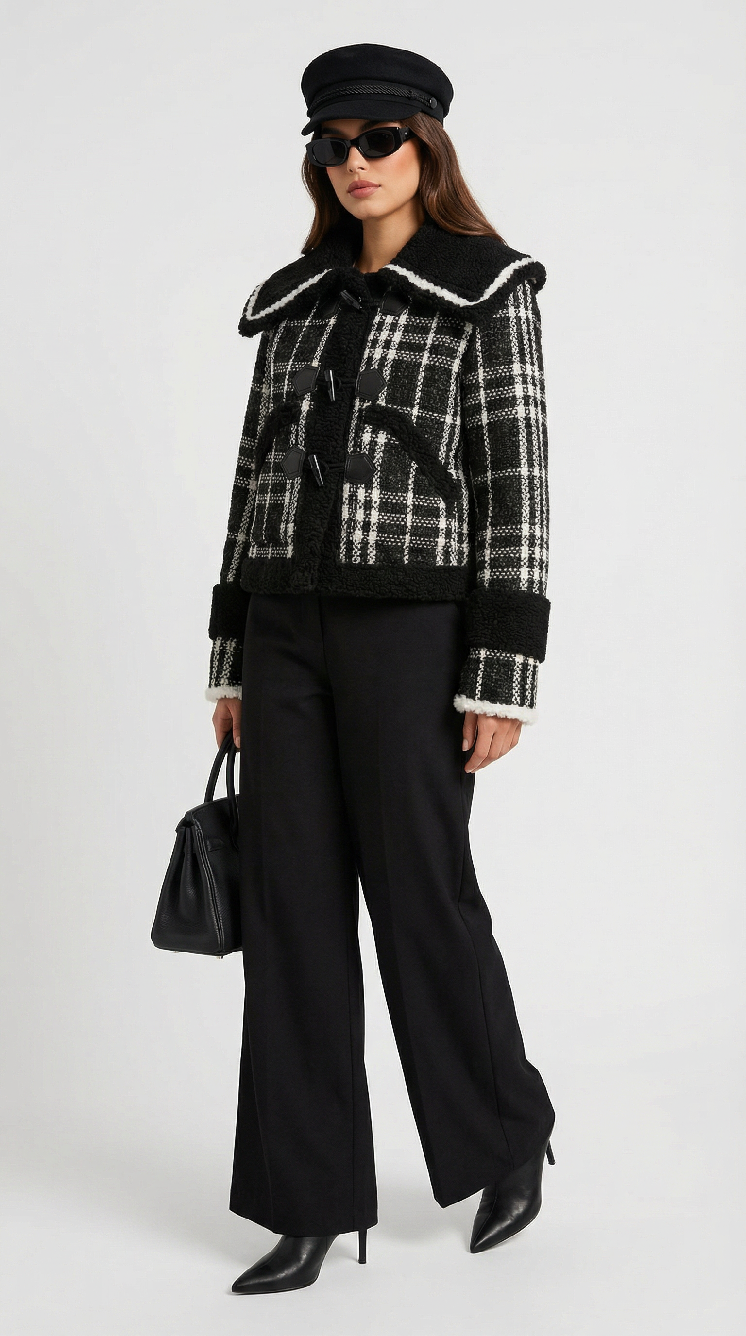 Solenn - Tweed Jacket with Extravagant Collar