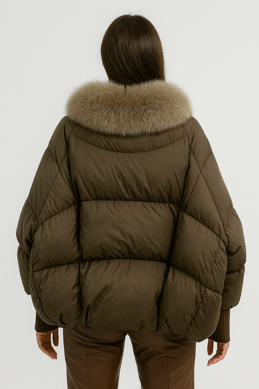 Plume - Puffer Jacket with Premium Goose Down and Natural Fox Fur Collar