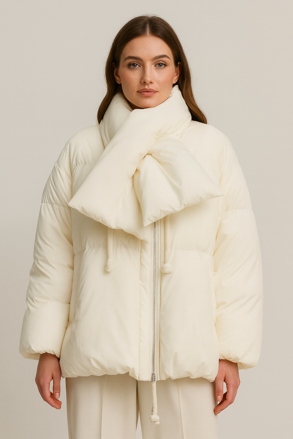 Ardenne - Loose Fit Down Jacket with Long Sleeves