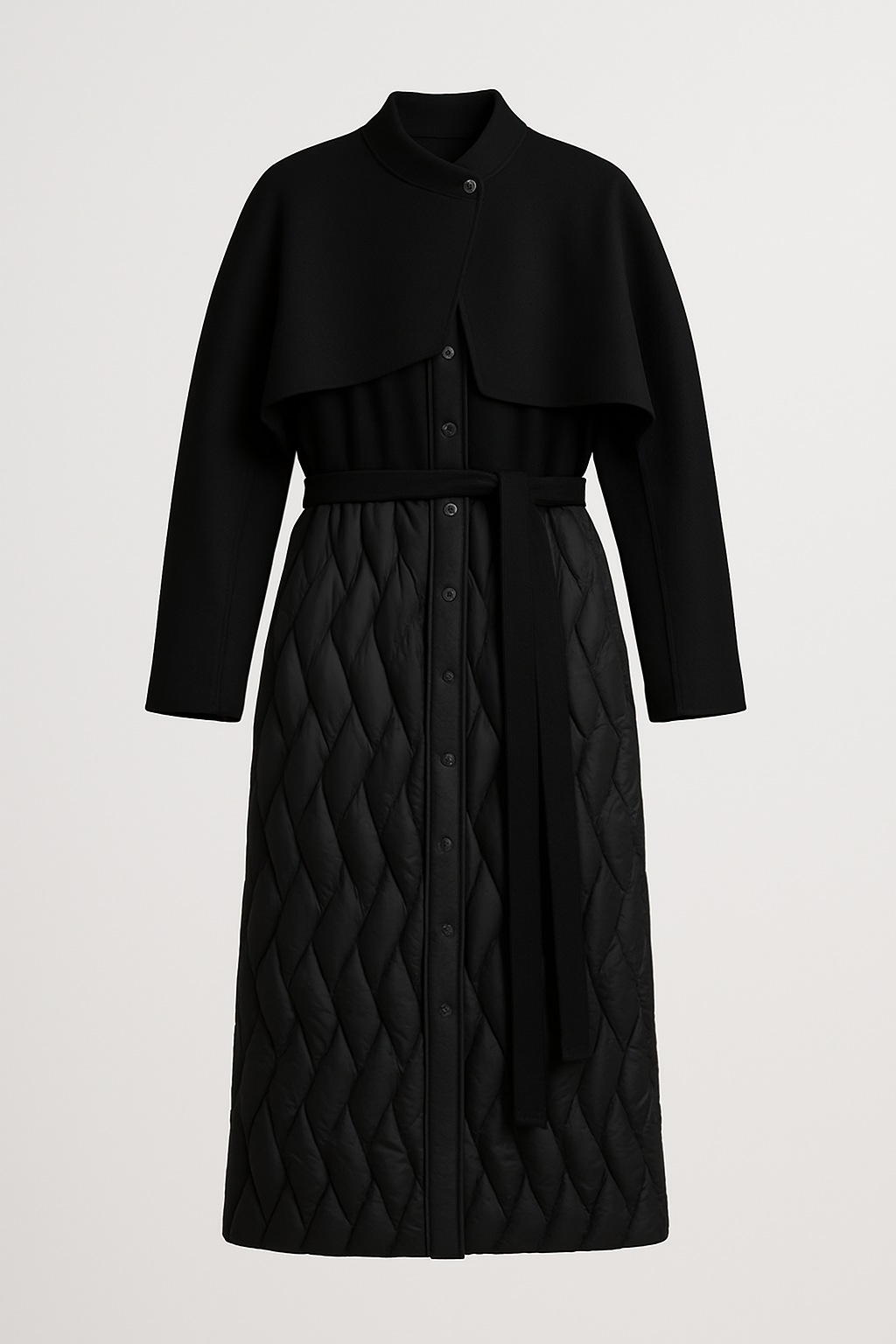 Glacielle - Fusion Technical Quilt Coat with Down Filling and Wool Yoke