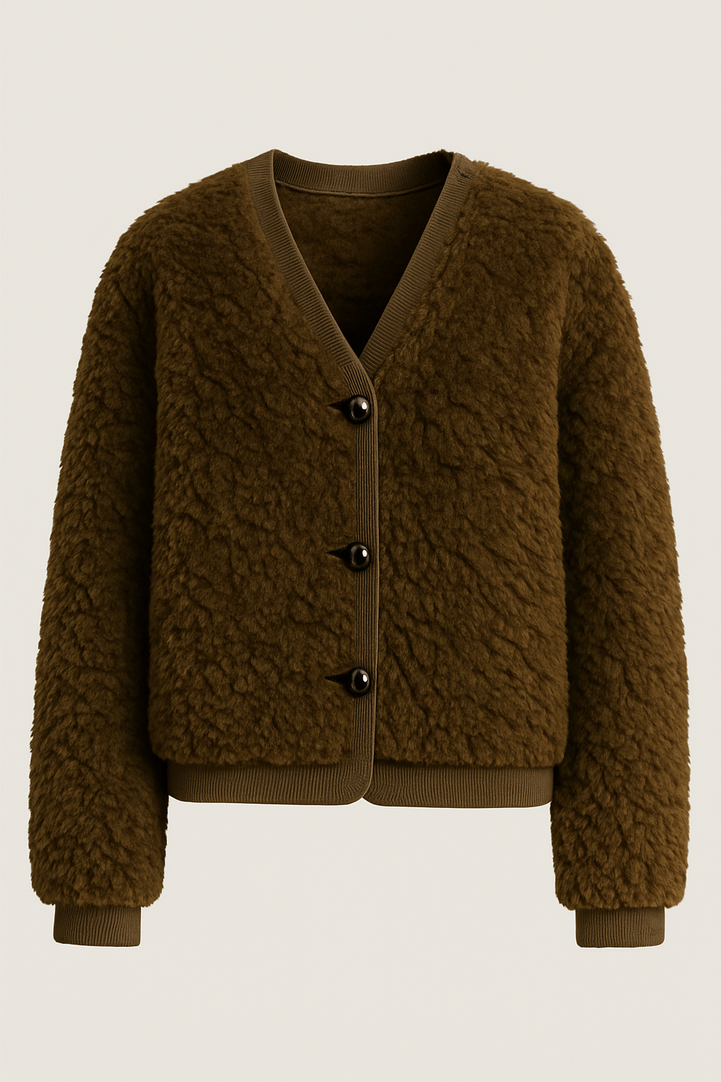 Gloria - Thickened Plush Jacket with Metal Hook Buckle