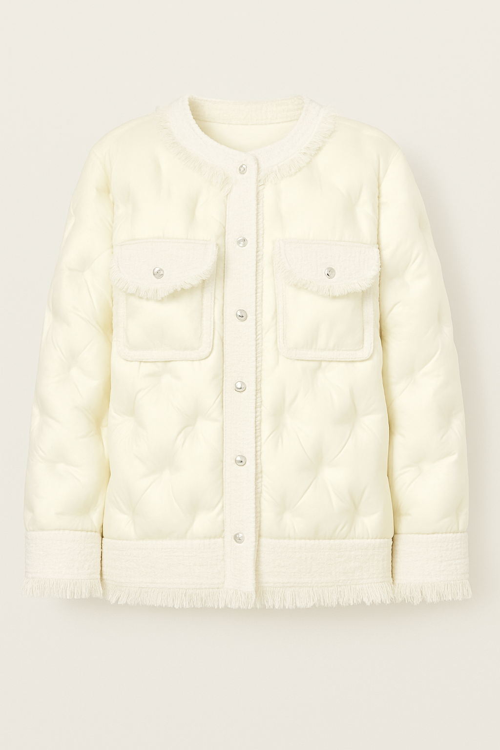 Maravel - Down Puffer Jacket Decorated with Pearls