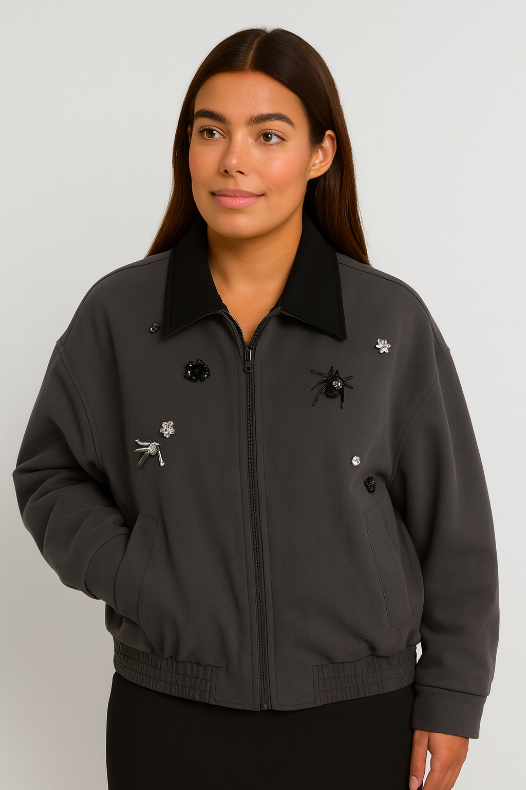 Eldorin - Wool Blend Coat with Leather Lapel