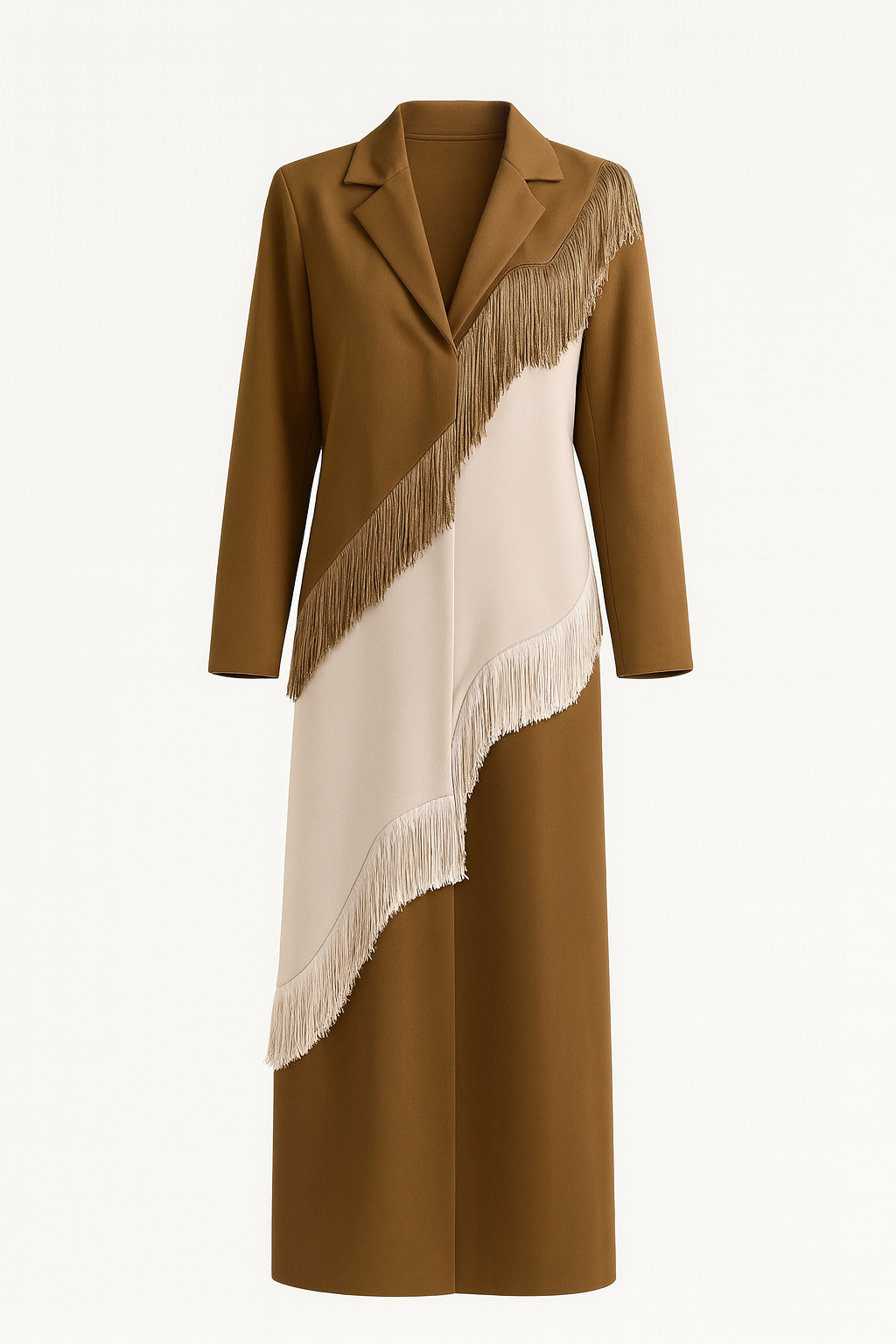Cascadia - Structured Woven Fluid Fringe Coat