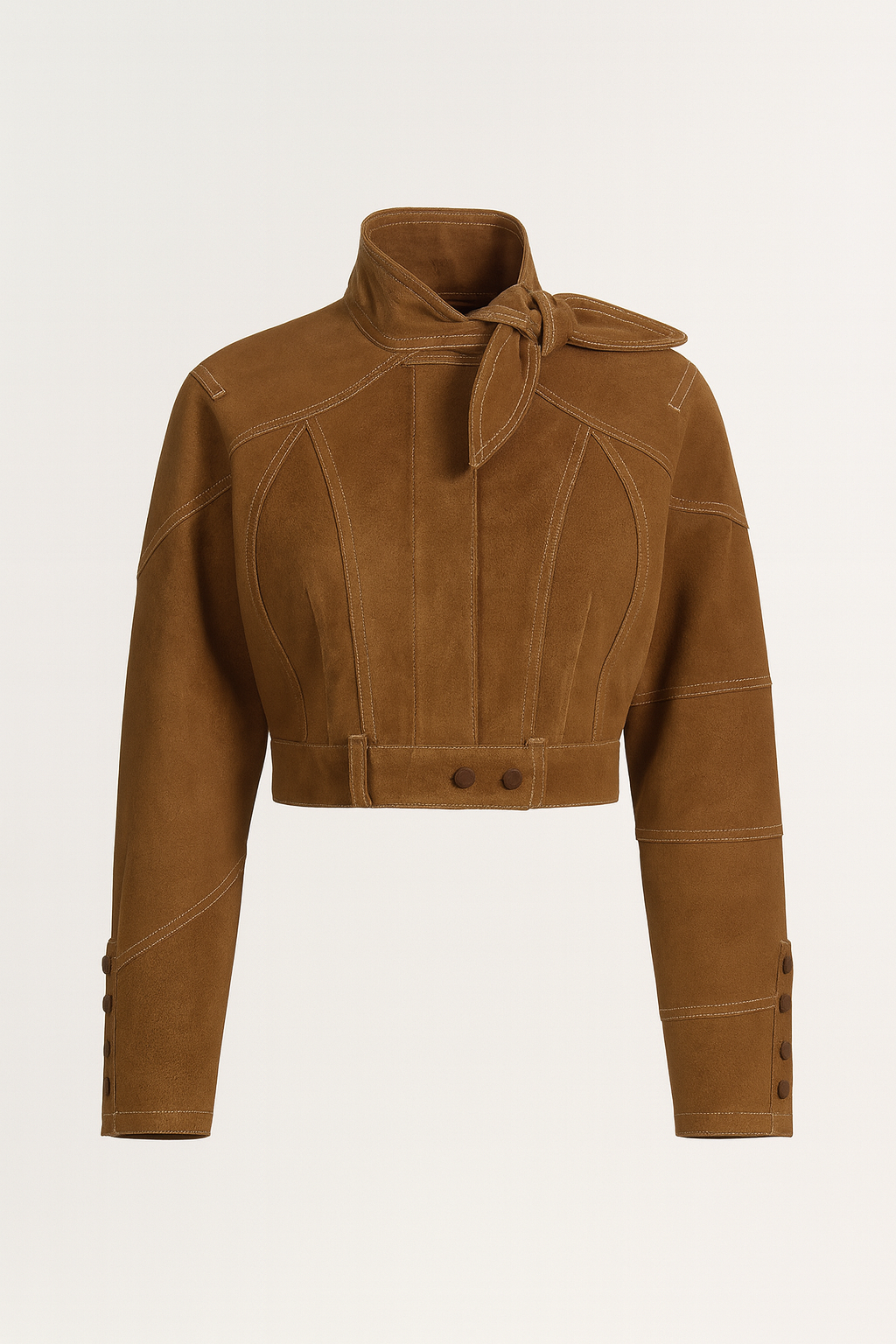 Ephira - Cropped jacket and High-Waist Elongated Trousers Set