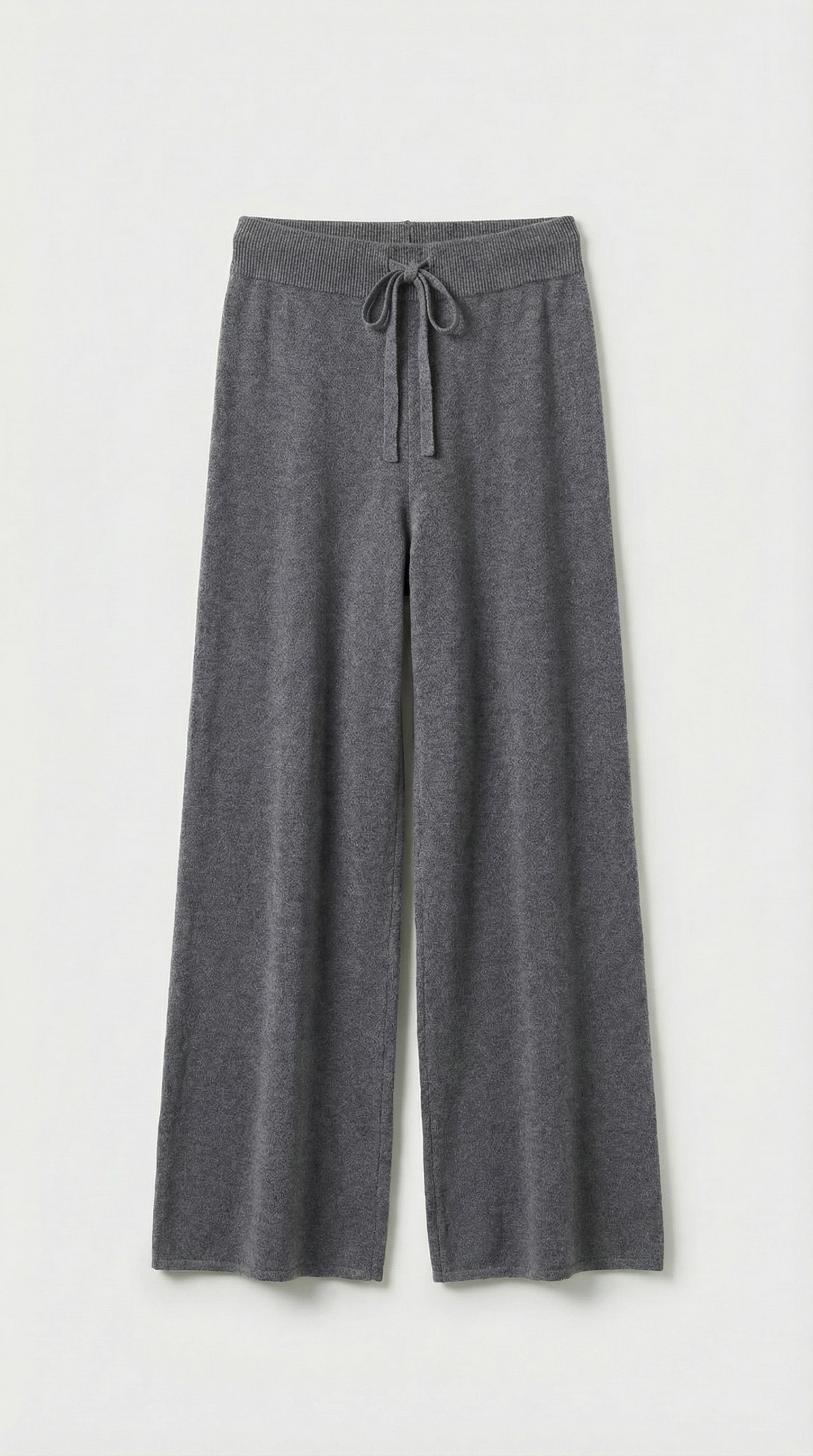 Vilo - 100% Wool Set with Thick Sweater and Wide Pants Grey