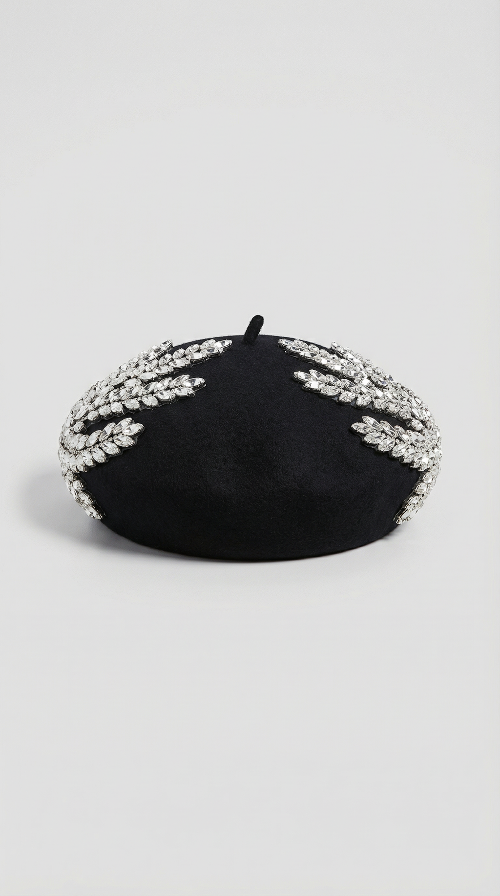 Ravi - Woolen Beret with Stone Encrusted Elements