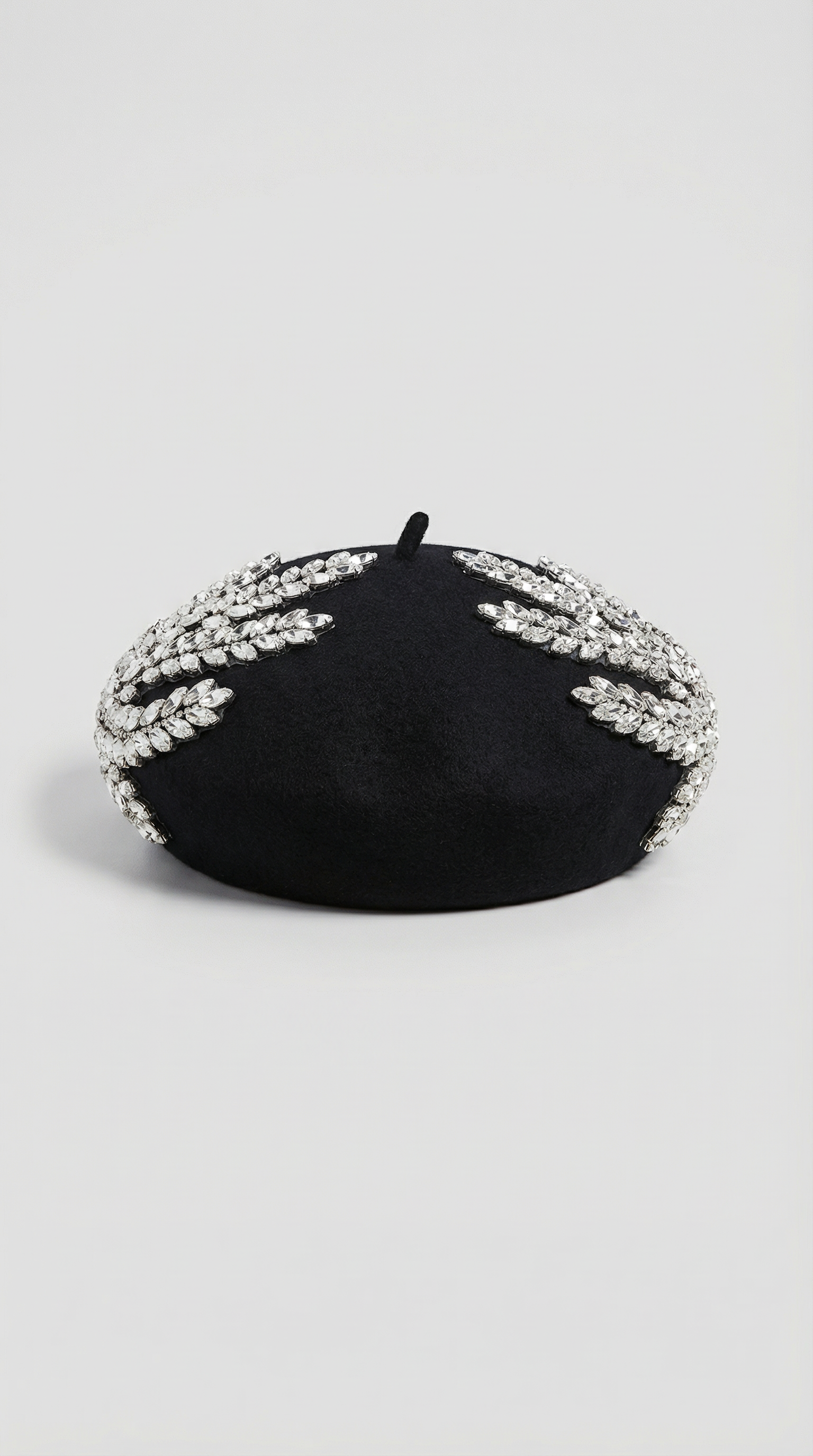 Ravi - Woolen Beret with Stone Encrusted Elements