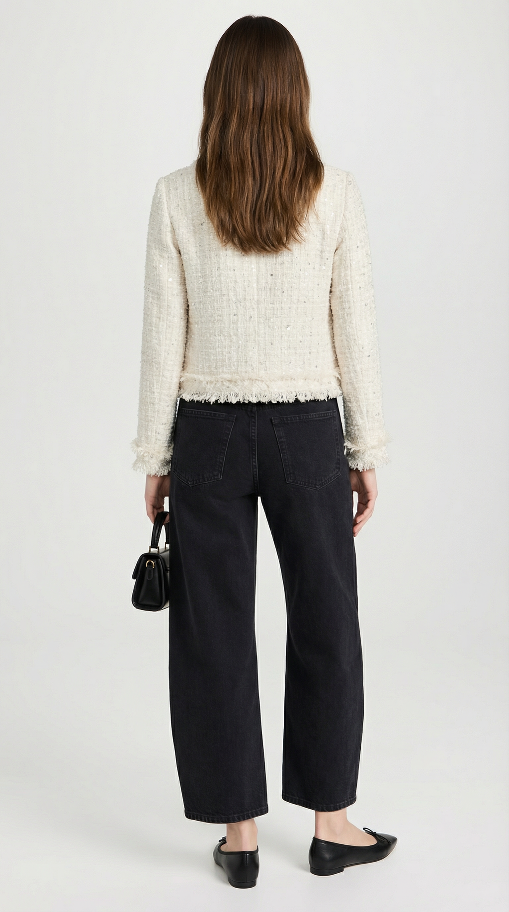 Celest - Slim Plaid Blazer with O-neck and Pearls