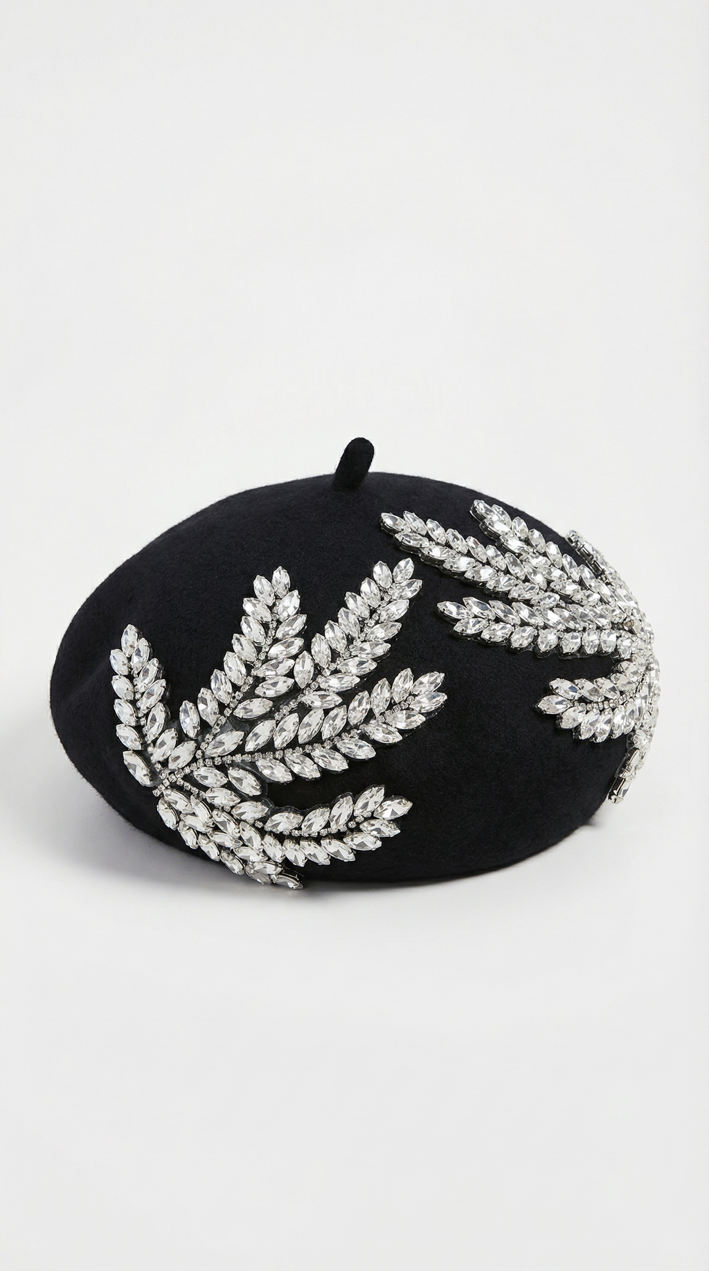Ravi - Woolen Beret with Stone Encrusted Elements