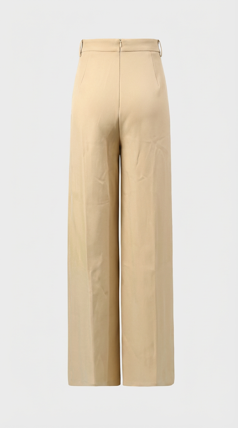 Aura - Embroidered Set with Cropped Jacket + High-Waist Trouser