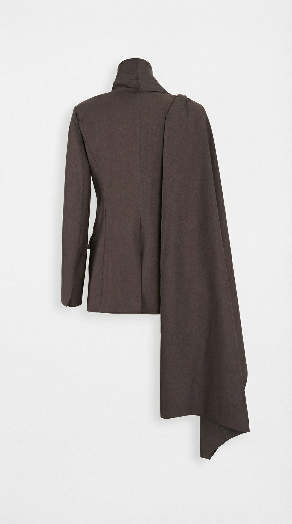 Glacielle - Fusion Blazer Coat with Irregular Scarf