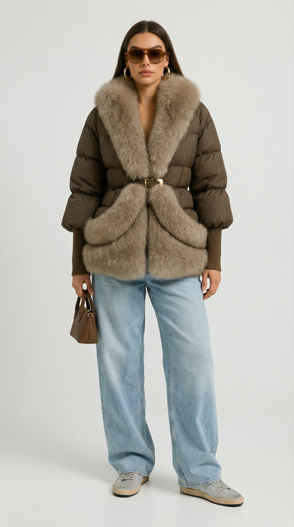 Plume - Puffer Jacket with Premium Goose Down and Natural Fox Fur Collar