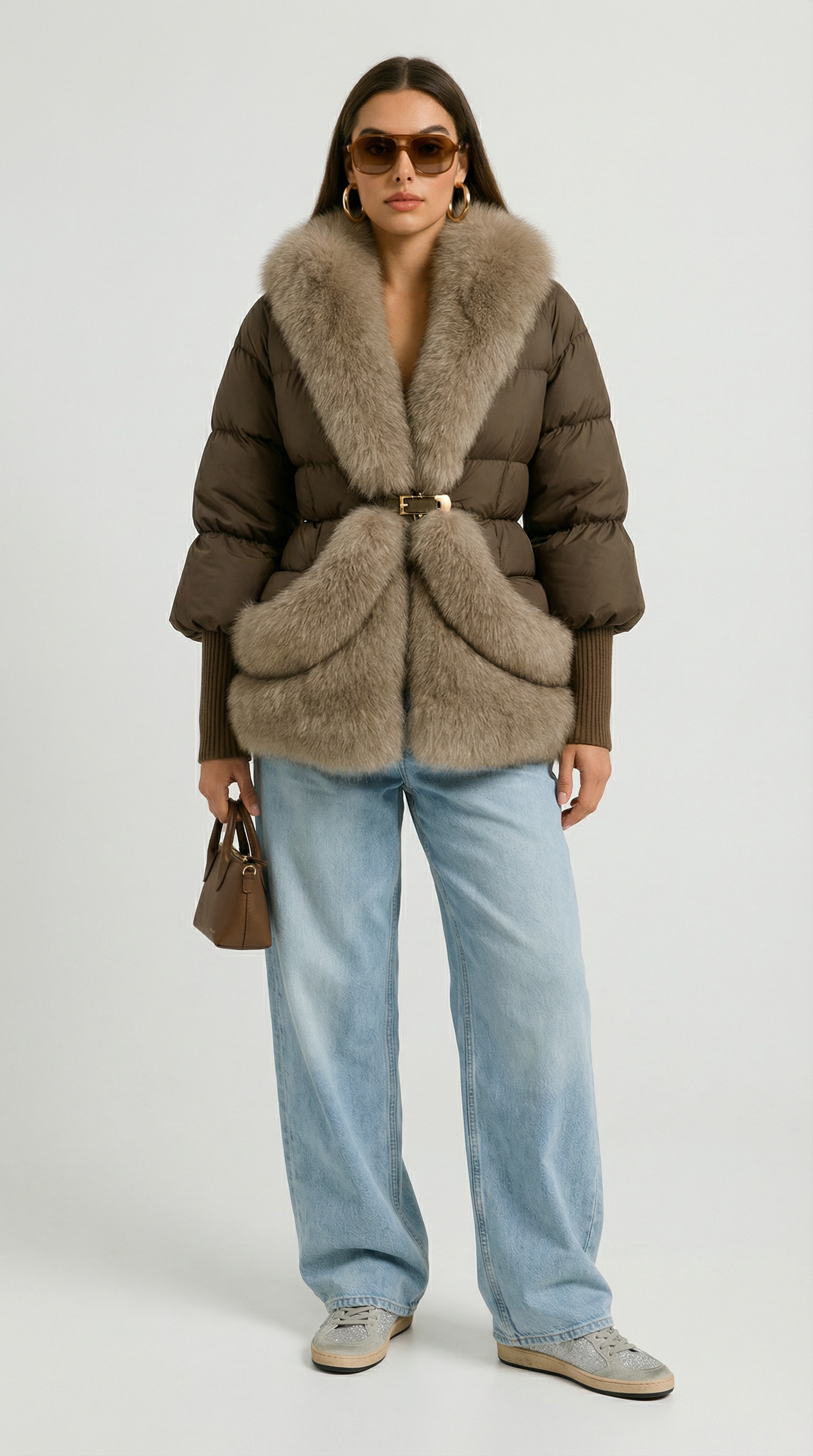 Plume - Puffer Jacket with Premium Goose Down and Natural Fox Fur Collar