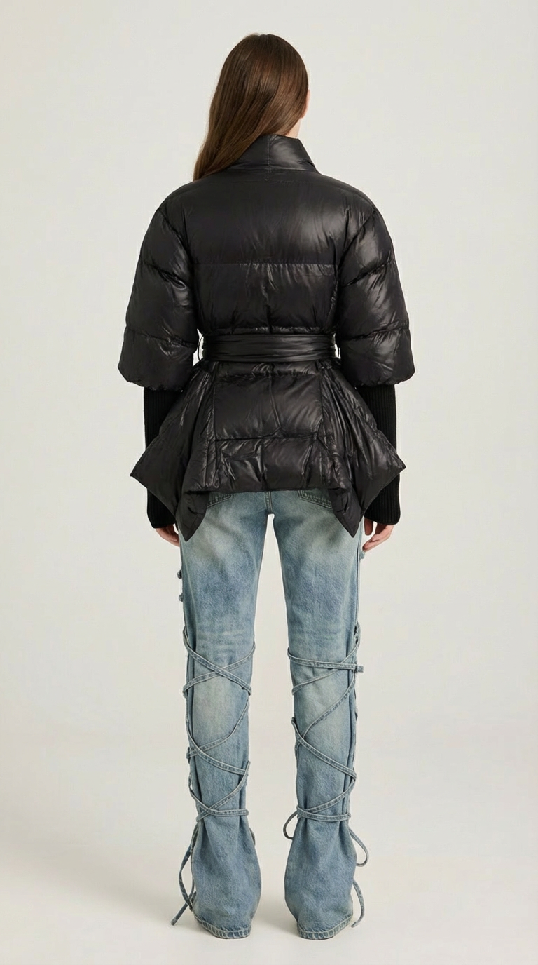 Gloria - Sculpted Down Wrap Jacket