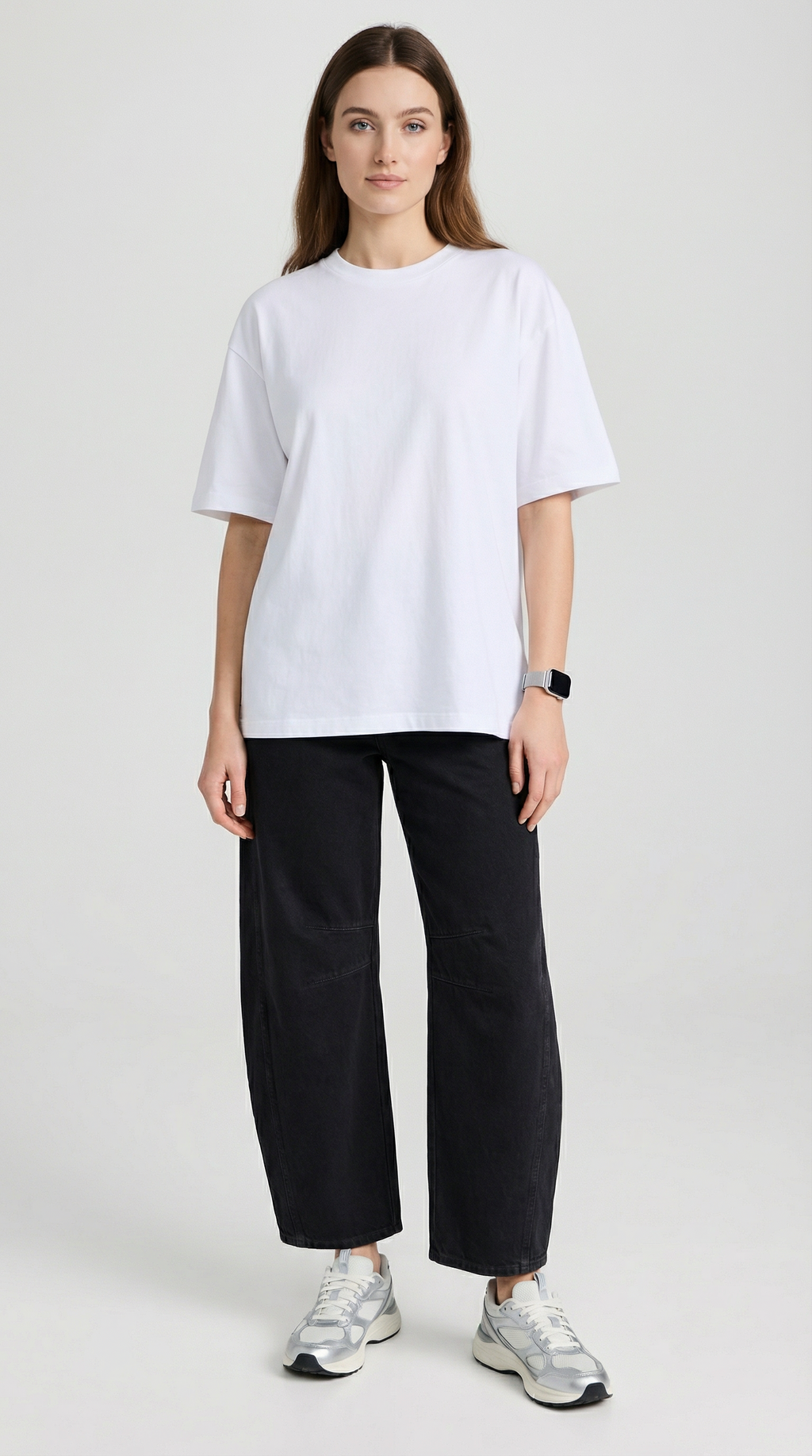 Storma - High Stretch Mid-Rise Barrel Jeans Black