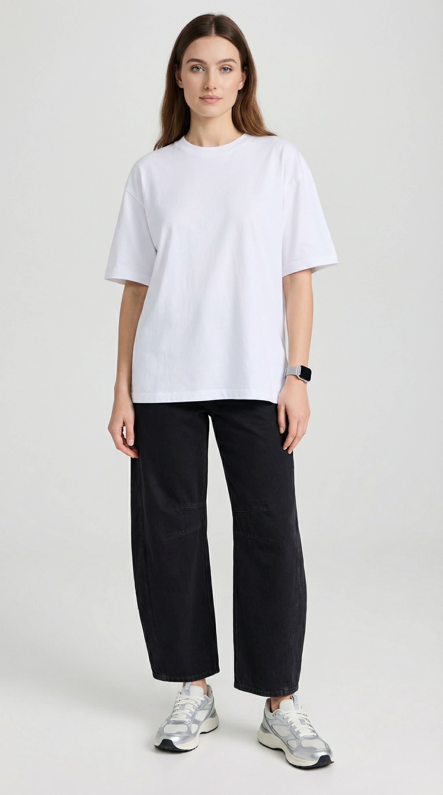 Storma - High Stretch Mid-Rise Barrel Jeans Black