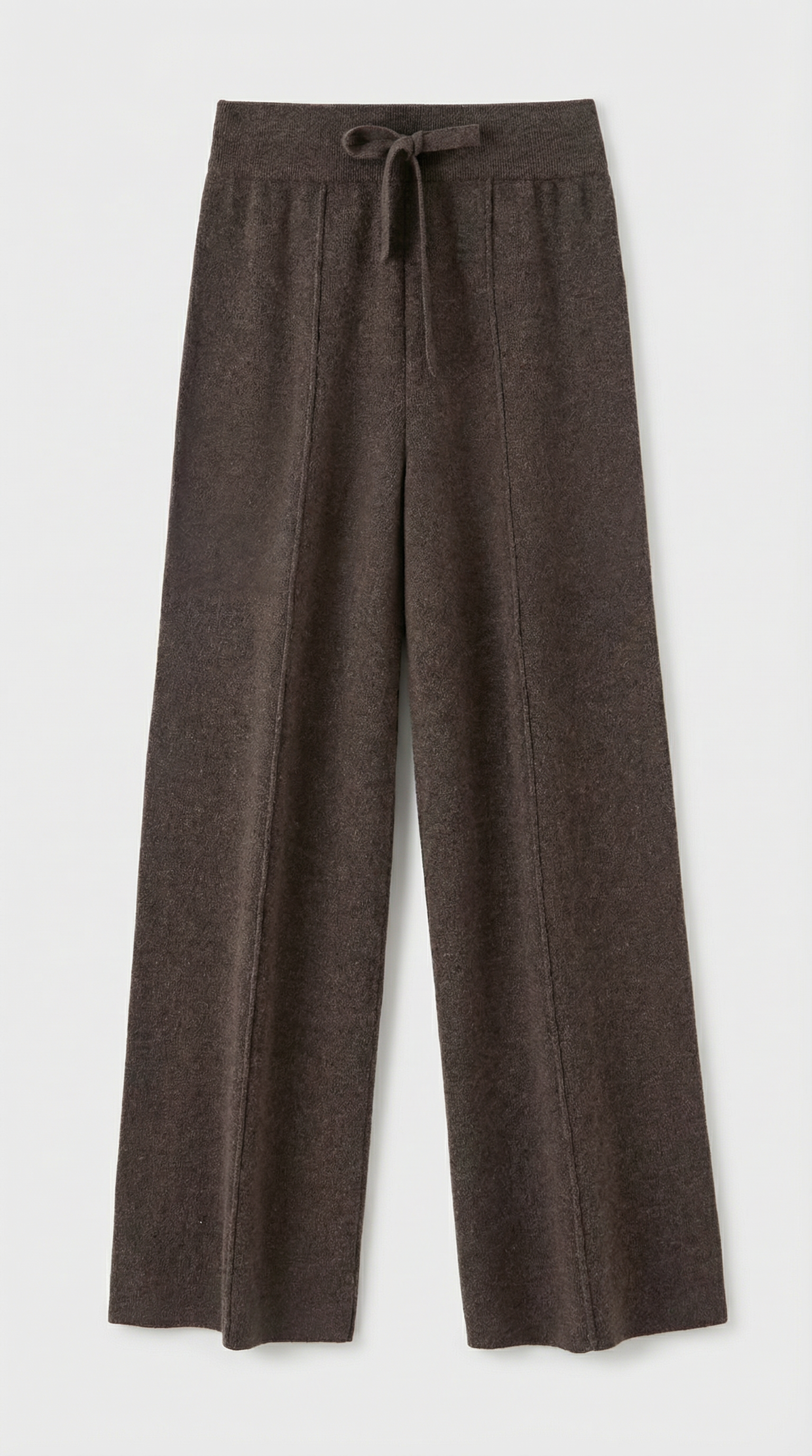 Milos - 100% Merino Woolen Wide Leg Pants Brown